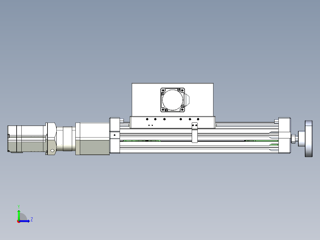 威洛博直线电机模组EB6ZR-L140-S120-LZ575K-Z575K-MS3左视图