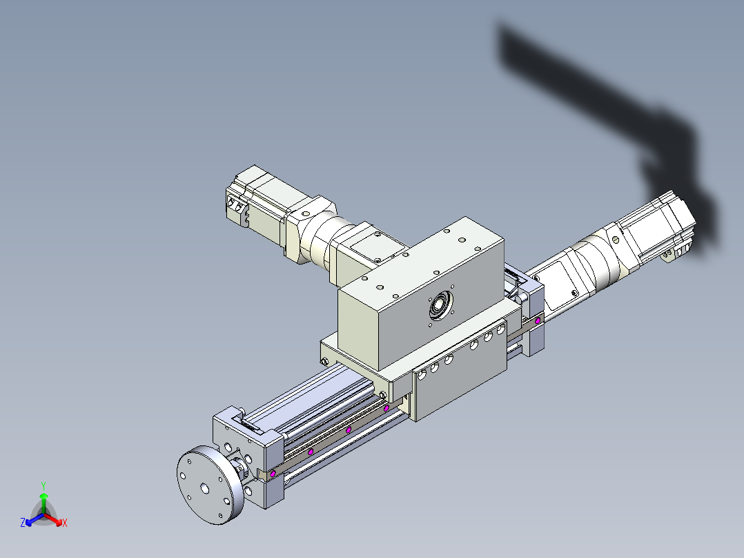 威洛博直线电机模组EB6ZR-L140-S120-LZ575K-Z575K-MS3正等轴测图