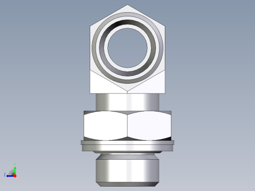 卡套式工业通用硬管接头EO_Adjustable_locknut_branch_tee_TEE12LMOMDCF右视缩略图