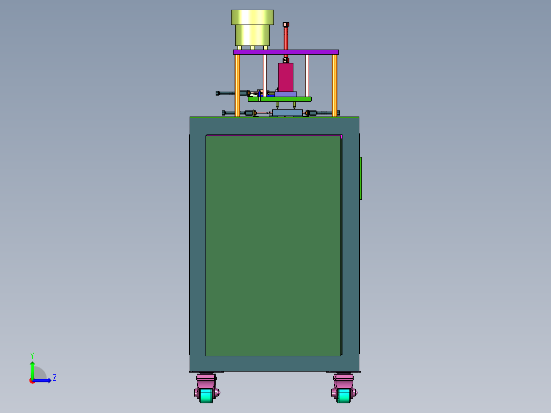 输送工装压针设备左视图