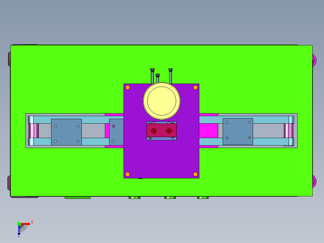 输送工装压针设备俯视图
