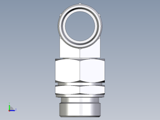 卡套式工业通用硬管接头EO_Assembled_adjustable_standpipe_branch_tee_EVT35LROMD71左视缩略图