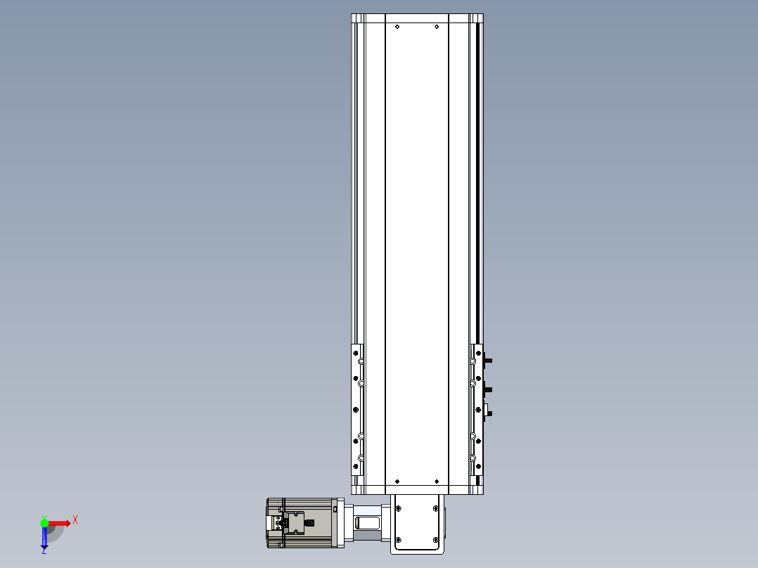 东锦同步带传动-直线滑台模组DH210B-L150-S400-BL-P750W-C3俯视图