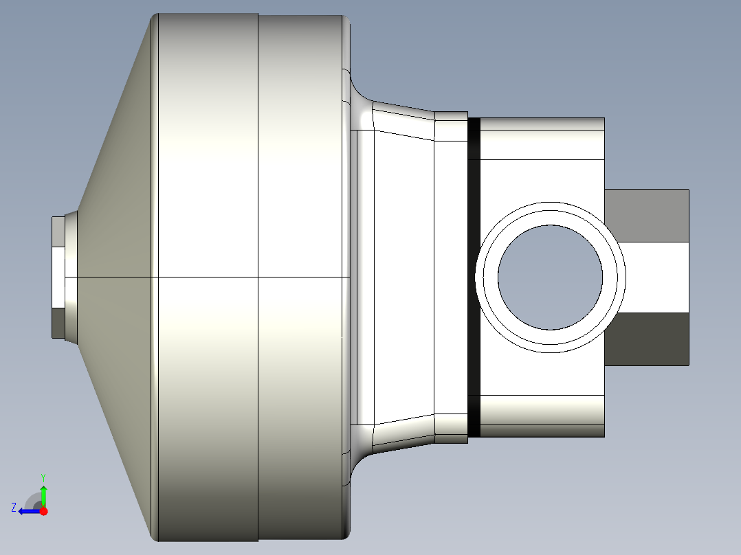 2DKMDCCP NO-DA 气动隔膜阀、常开型双作用，与男性的两端，用公制系列右视图