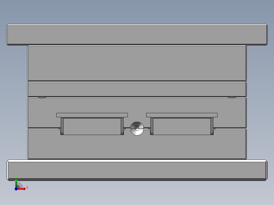 电池低温注塑模架前视图