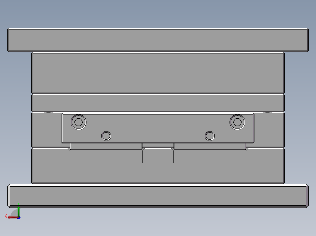 电池低温注塑模架后视图