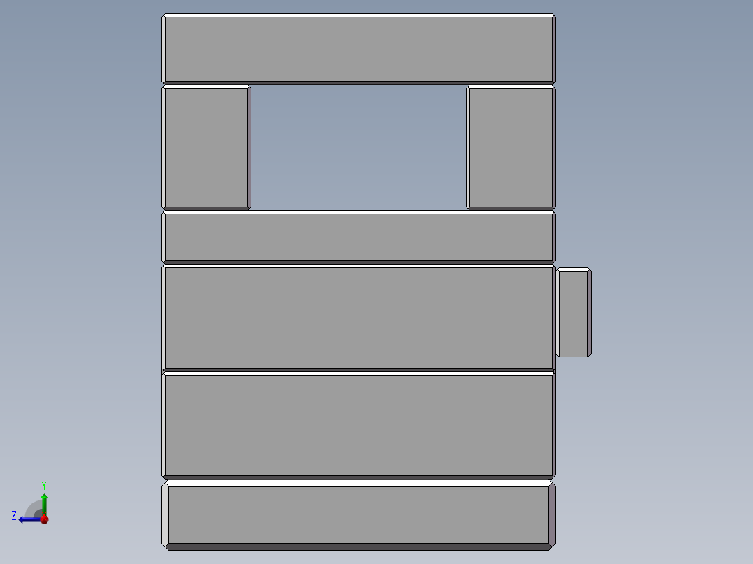 电池低温注塑模架右视图