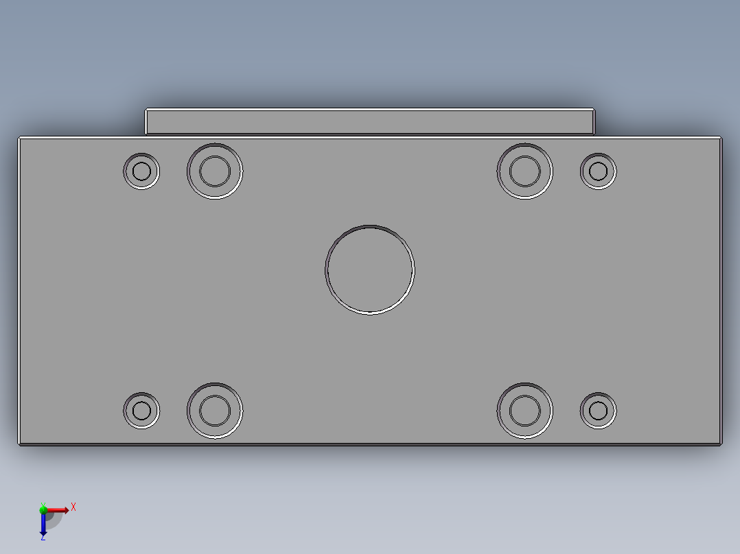 电池低温注塑模架俯视图