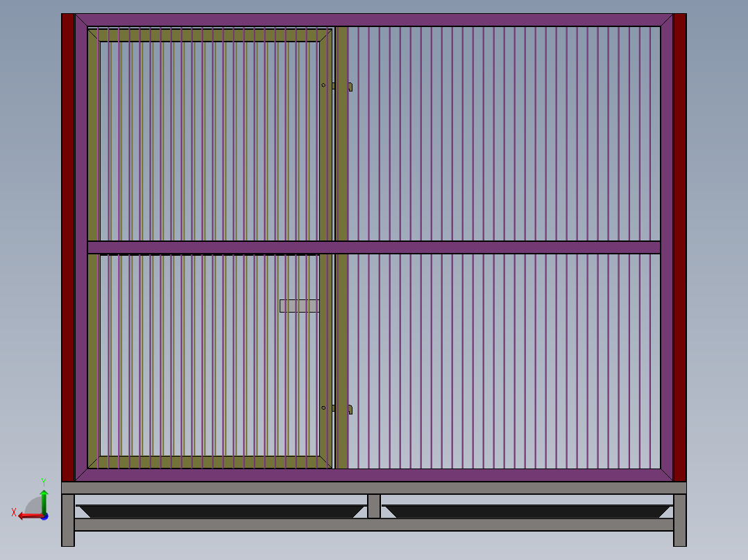 不锈钢狗笼808290后视图