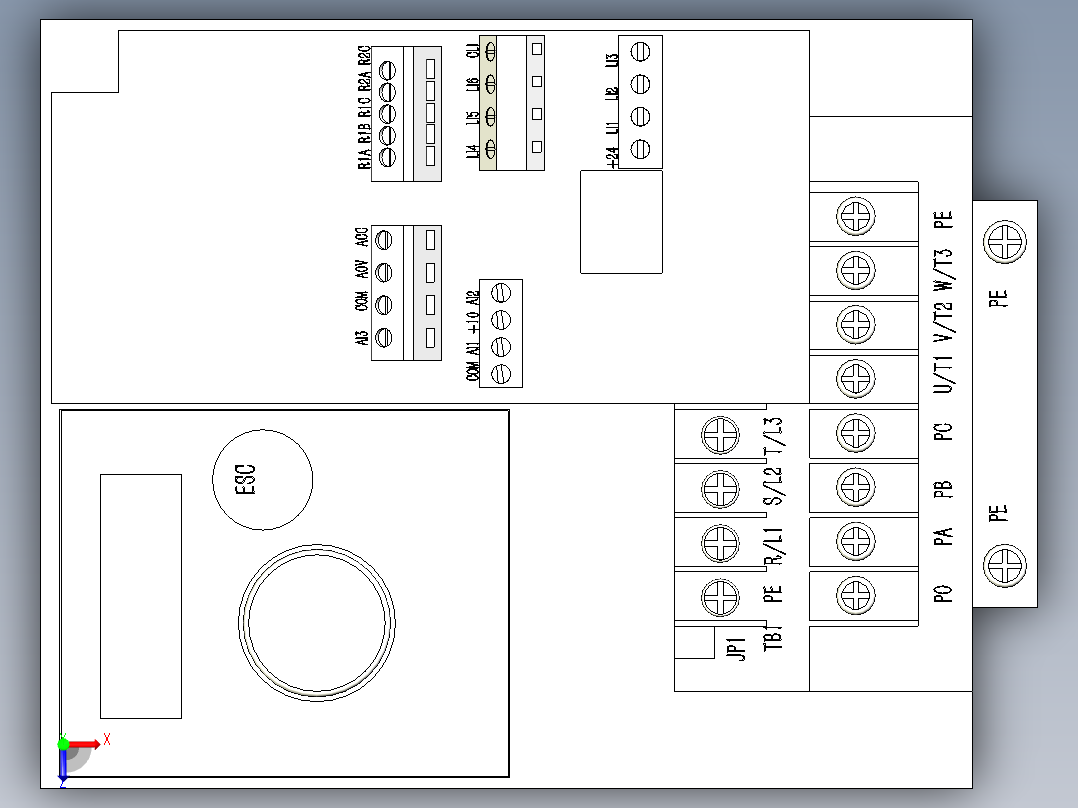 施耐德电气 ATV312HU22N4俯视图