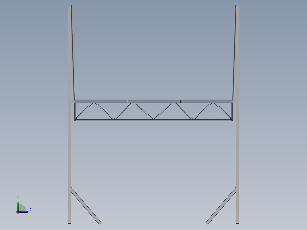 木质桥梁左视图