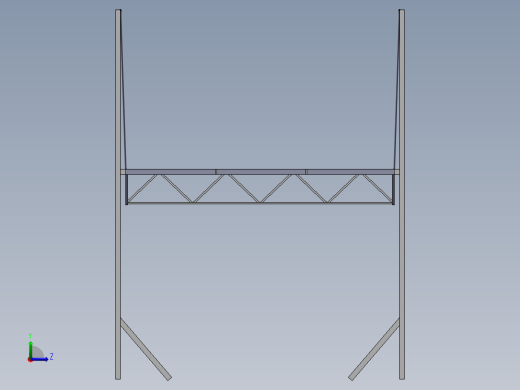 木质桥梁左视缩略图