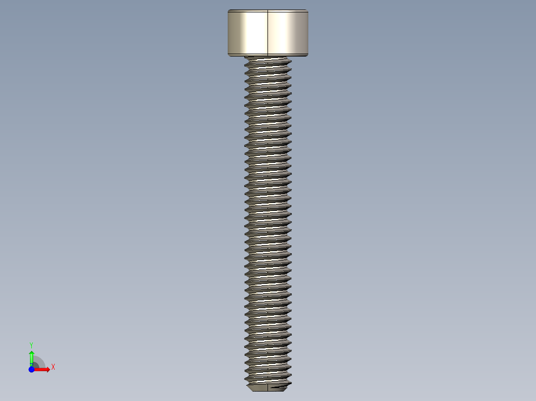 Screw_DIN_912_M3.5x25F_A2.STEP公制内六角螺钉前视图