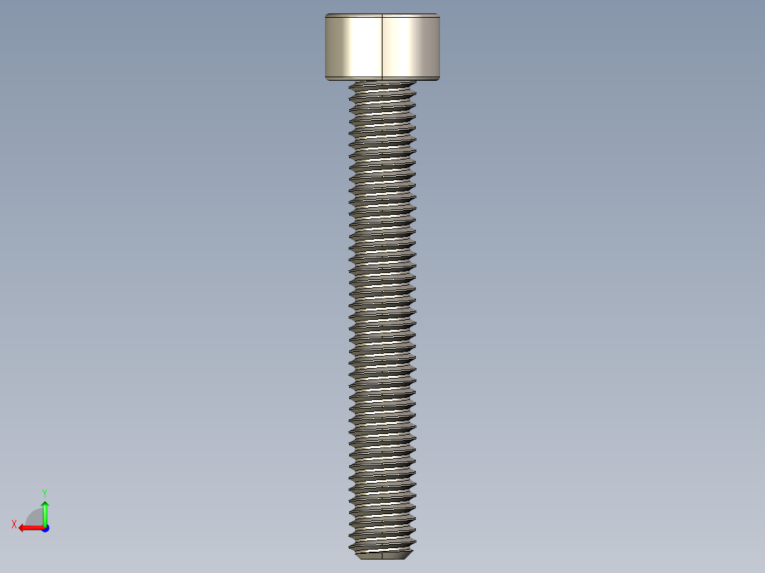 Screw_DIN_912_M3.5x25F_A2.STEP公制内六角螺钉后视图