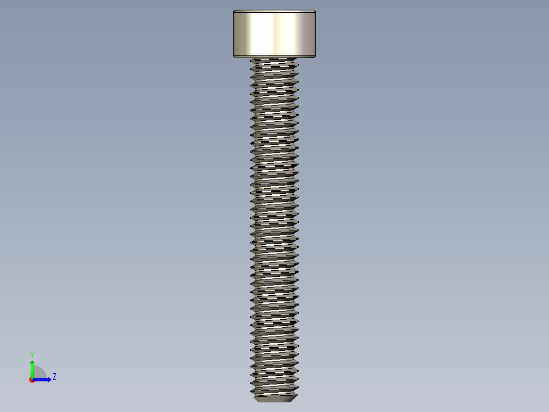 Screw_DIN_912_M3.5x25F_A2.STEP公制内六角螺钉左视图