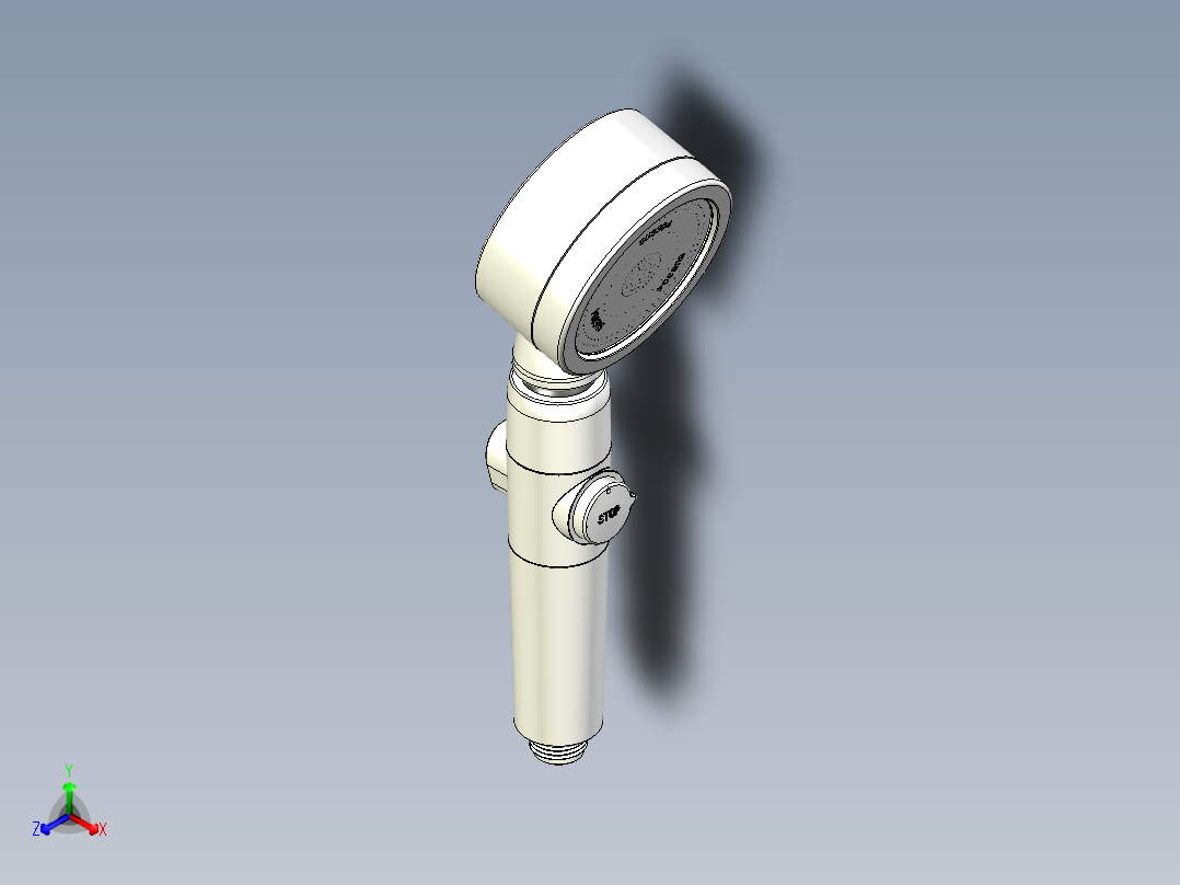 手持三挡增压可调流量360度旋转花洒（带过滤器）