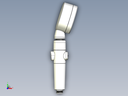 手持三挡增压可调流量360度旋转花洒（带过滤器）前视缩略图