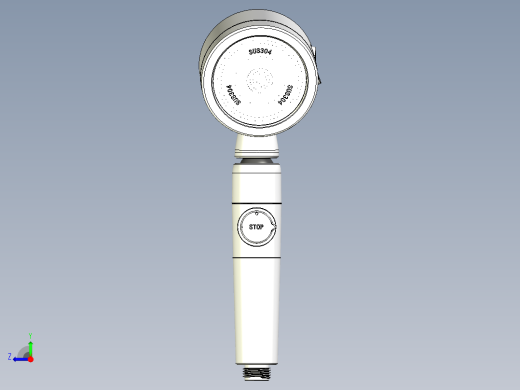 手持三挡增压可调流量360度旋转花洒（带过滤器）右视缩略图