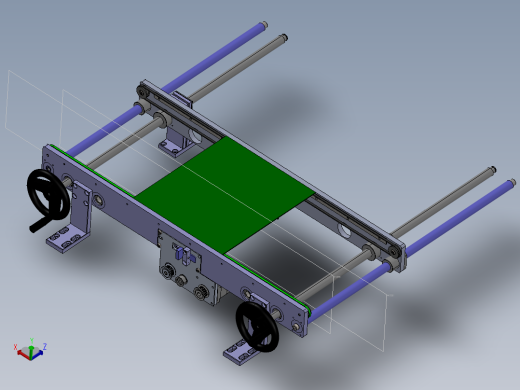 手动双轨道皮带输送机构