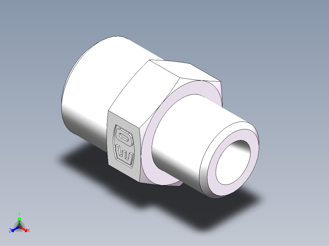 直通变径-GR、1D-14-18正等轴测图