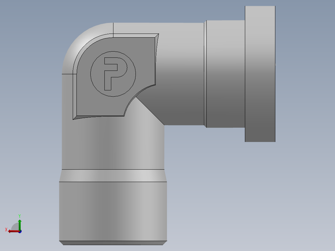 法兰接头、1DFL9-24-08后视图