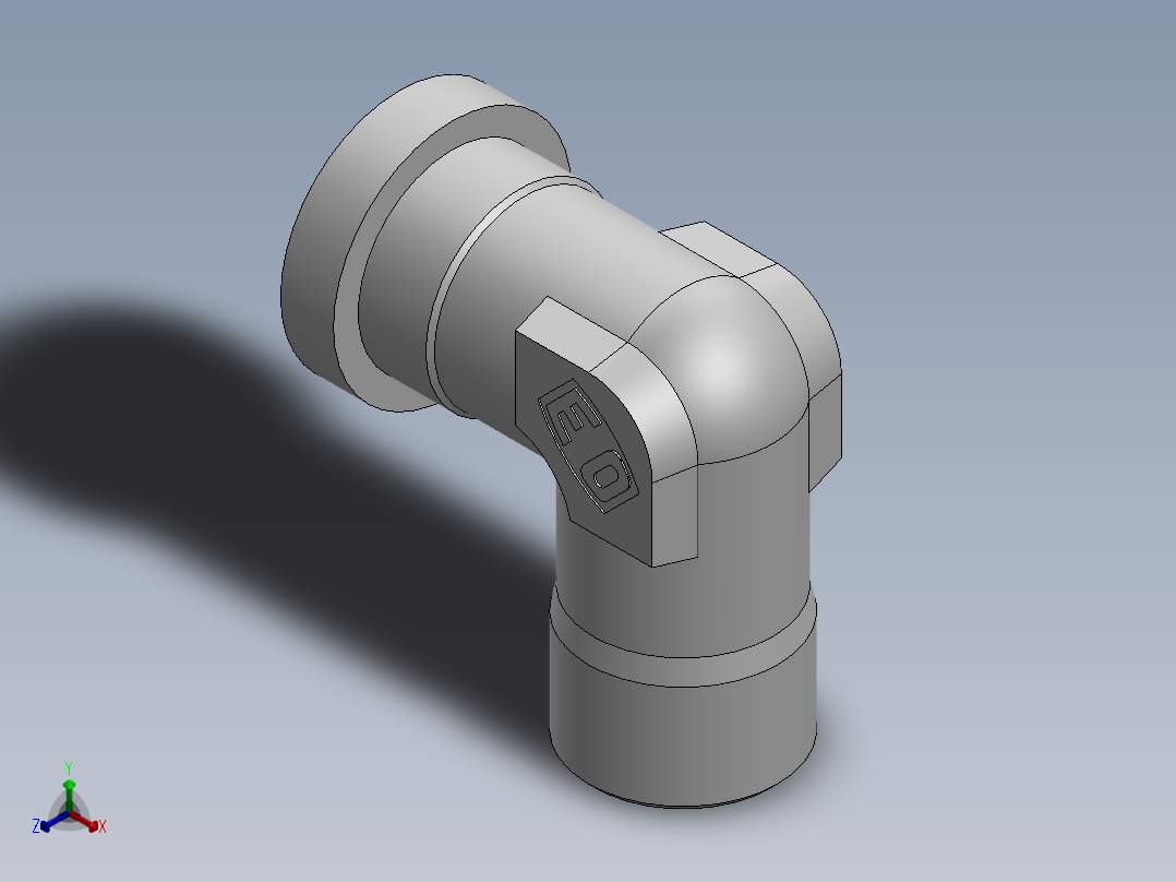 法兰接头、1DFL9-24-08正等轴测图