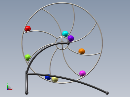 台式钢球玩具前视缩略图