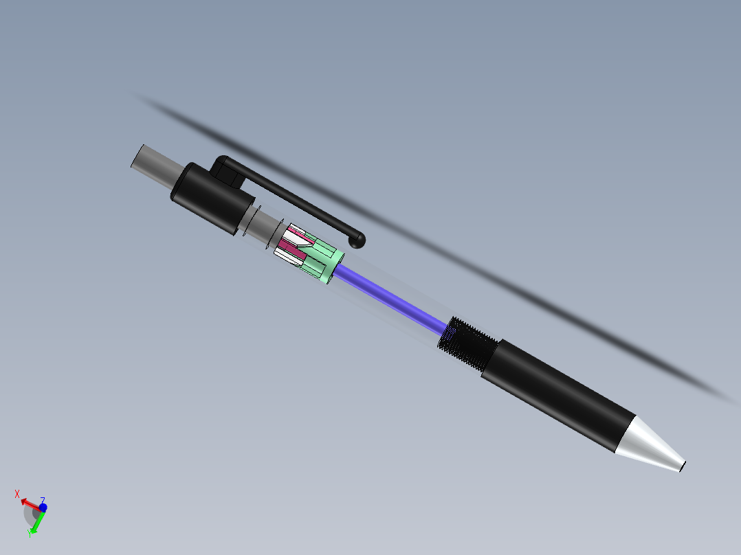 按压圆珠笔设计模型
