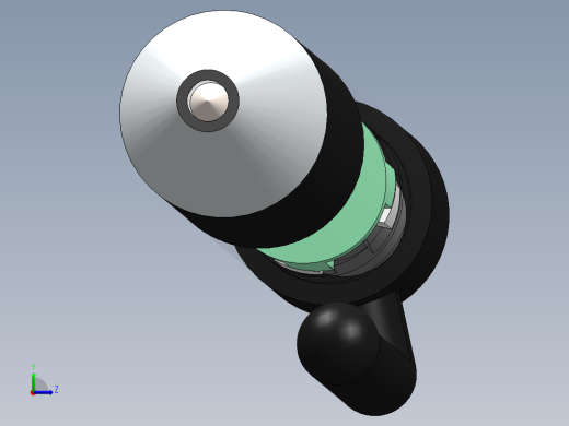 按压圆珠笔设计模型左视缩略图