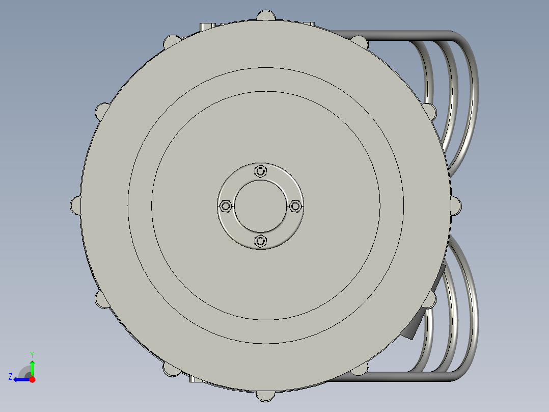 A0003857-E Machine - 双轴 200kW电机右视图