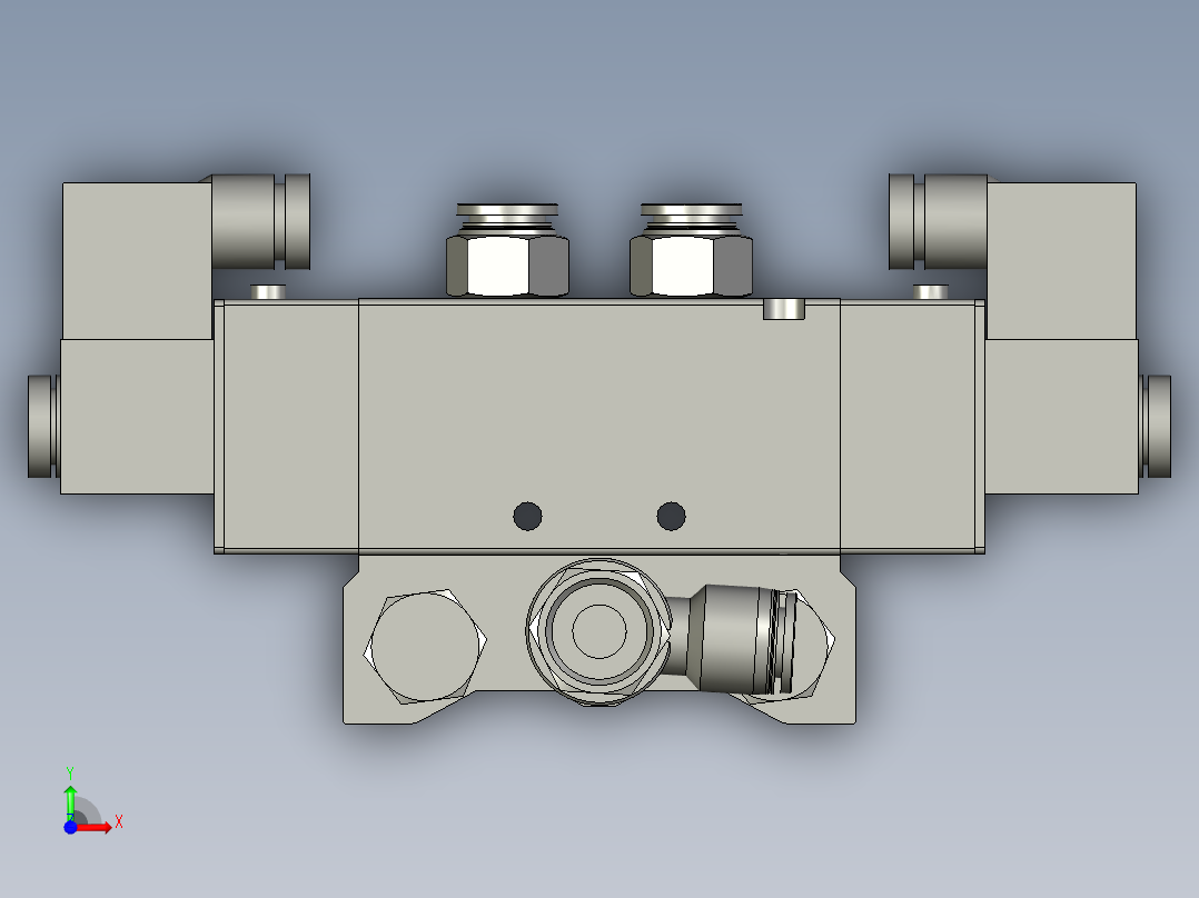 充气气密汇流排组件前视图