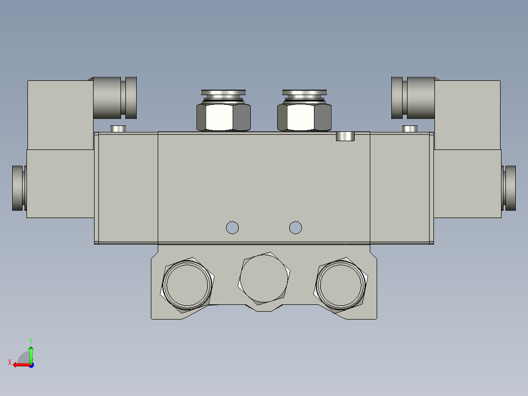 充气气密汇流排组件后视图