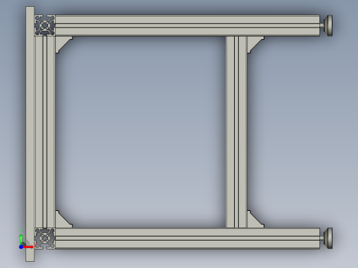 注塑车间塑胶件自动攻牙生产线设计-50型材标准桌子-0前视缩略图