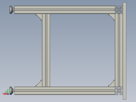 注塑车间塑胶件自动攻牙生产线设计-50型材标准桌子-0后视缩略图