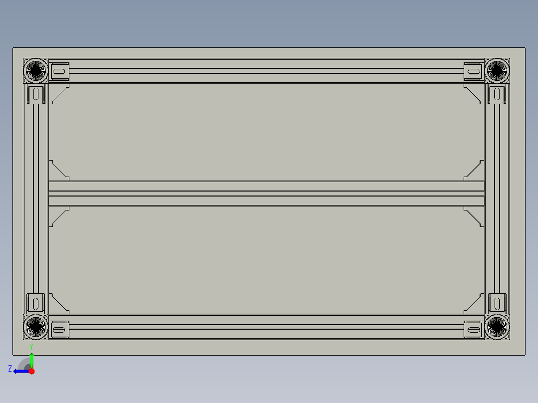 注塑车间塑胶件自动攻牙生产线设计-50型材标准桌子-0右视图