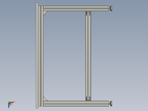 注塑车间塑胶件自动攻牙生产线设计-50型材标准桌子-0俯视缩略图