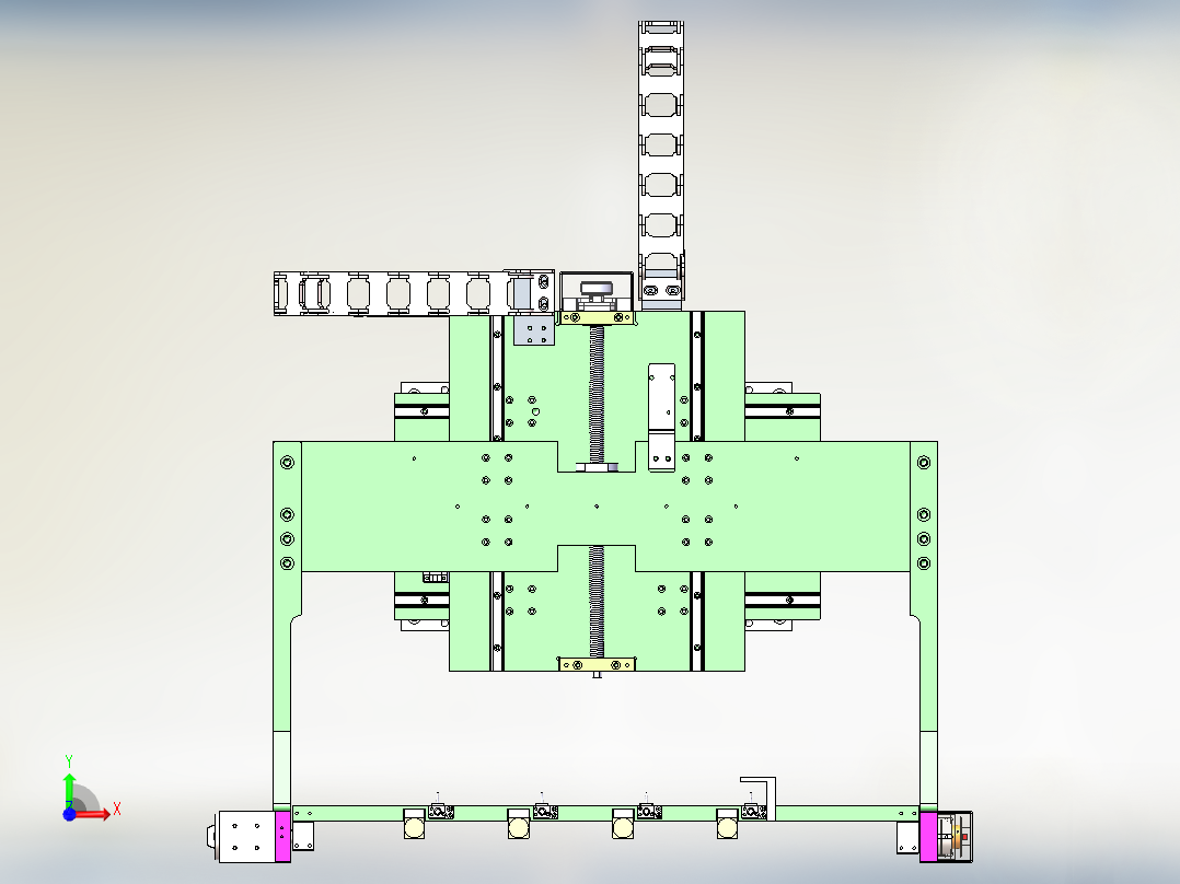 绕线机剪线组件前视图