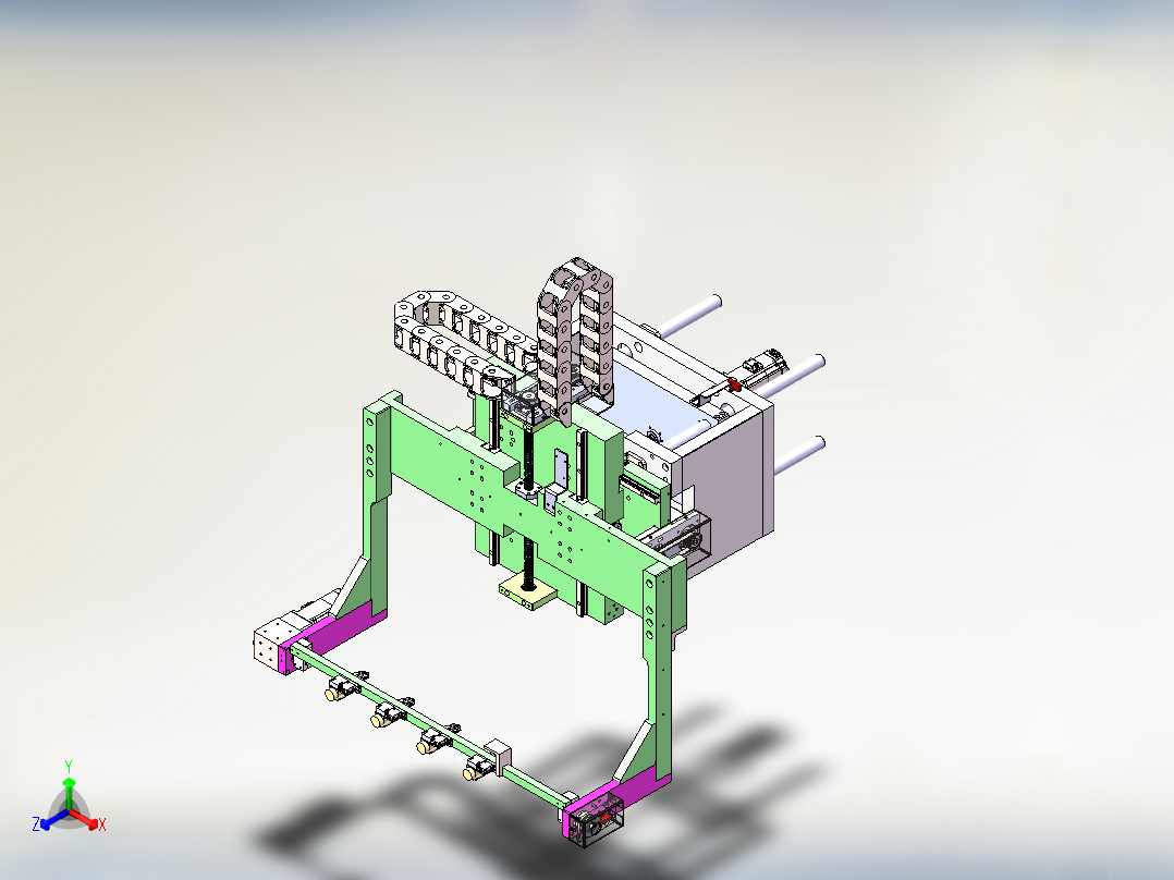 绕线机剪线组件正等轴测图