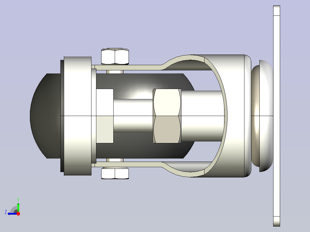 LE-FHL复合脚轮LE-FHL-2寸右视图