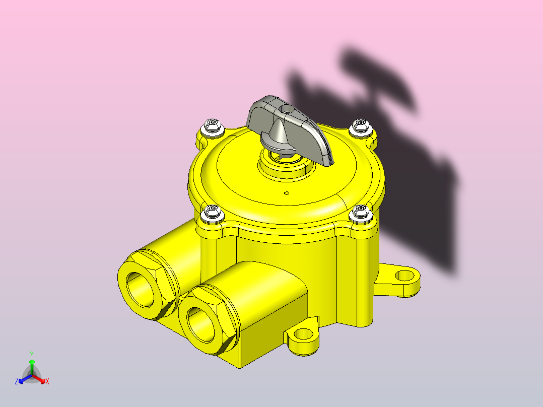 HZ10-10PM_2组合开关三维模型202012主视图