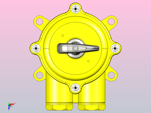HZ10-10PM_2组合开关三维模型202012俯视缩略图