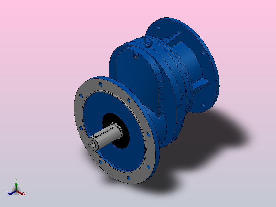 RXF107ZP斜齿轮减速机RXF107-2.24-M1-P200-Φ450主视图