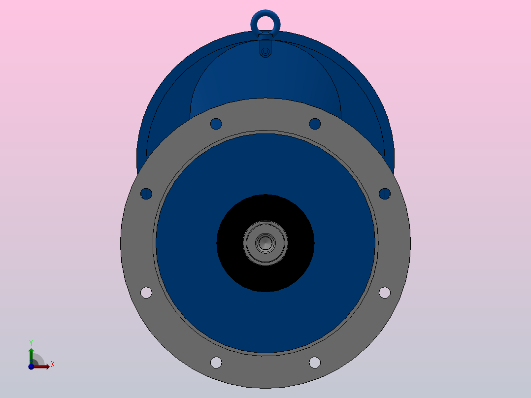 RXF107ZP斜齿轮减速机RXF107-2.24-M1-P200-Φ450前视图