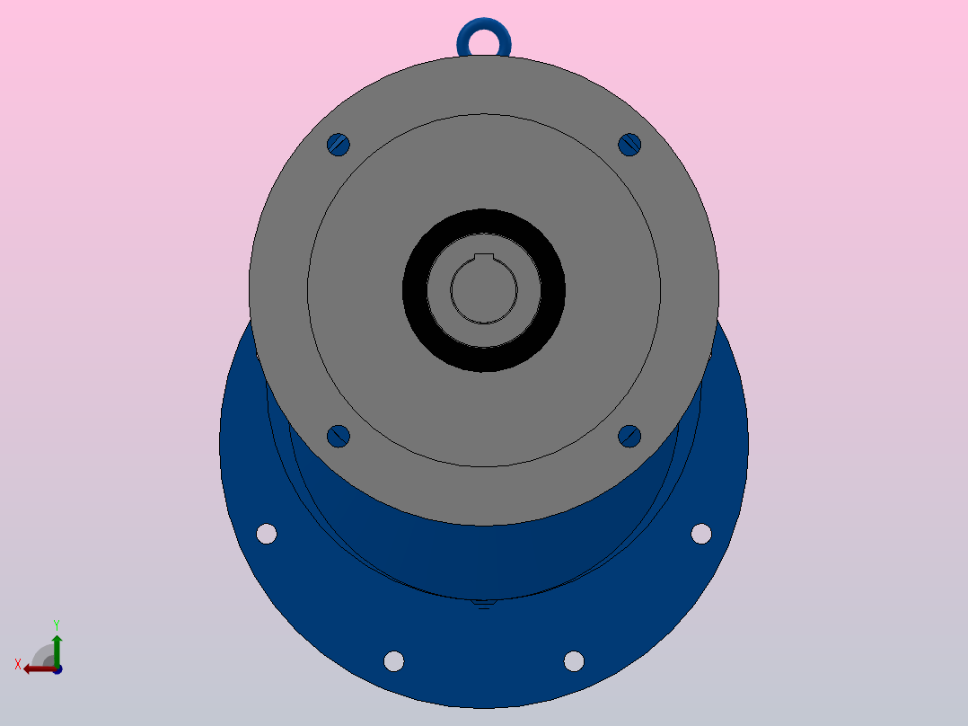 RXF107ZP斜齿轮减速机RXF107-2.24-M1-P200-Φ450后视图