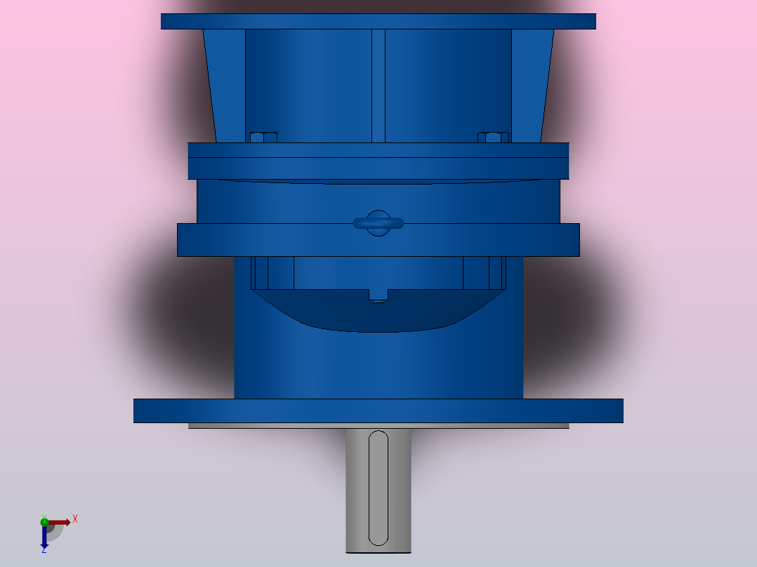RXF107ZP斜齿轮减速机RXF107-2.24-M1-P200-Φ450俯视图
