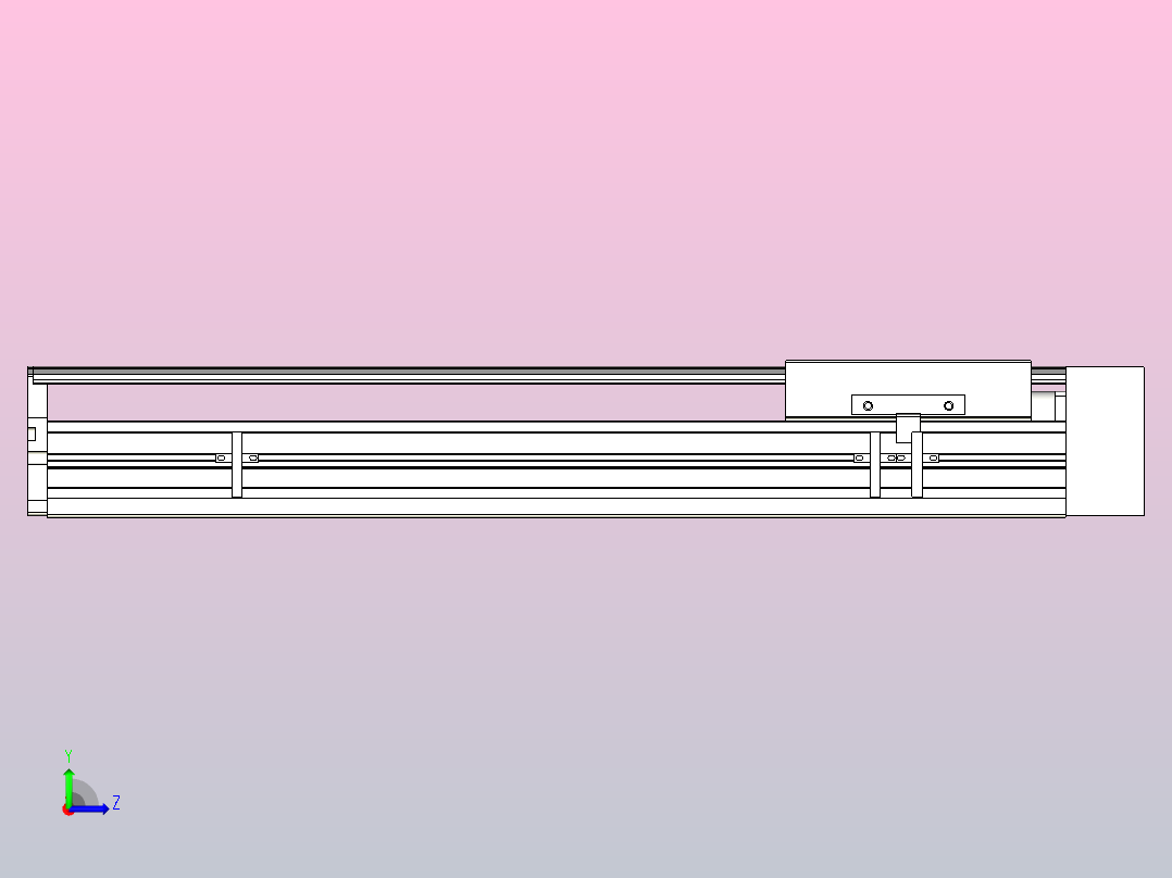 MTH17标准螺杆滑台[MTH17-L#-400-BL-P40-C3]左视图