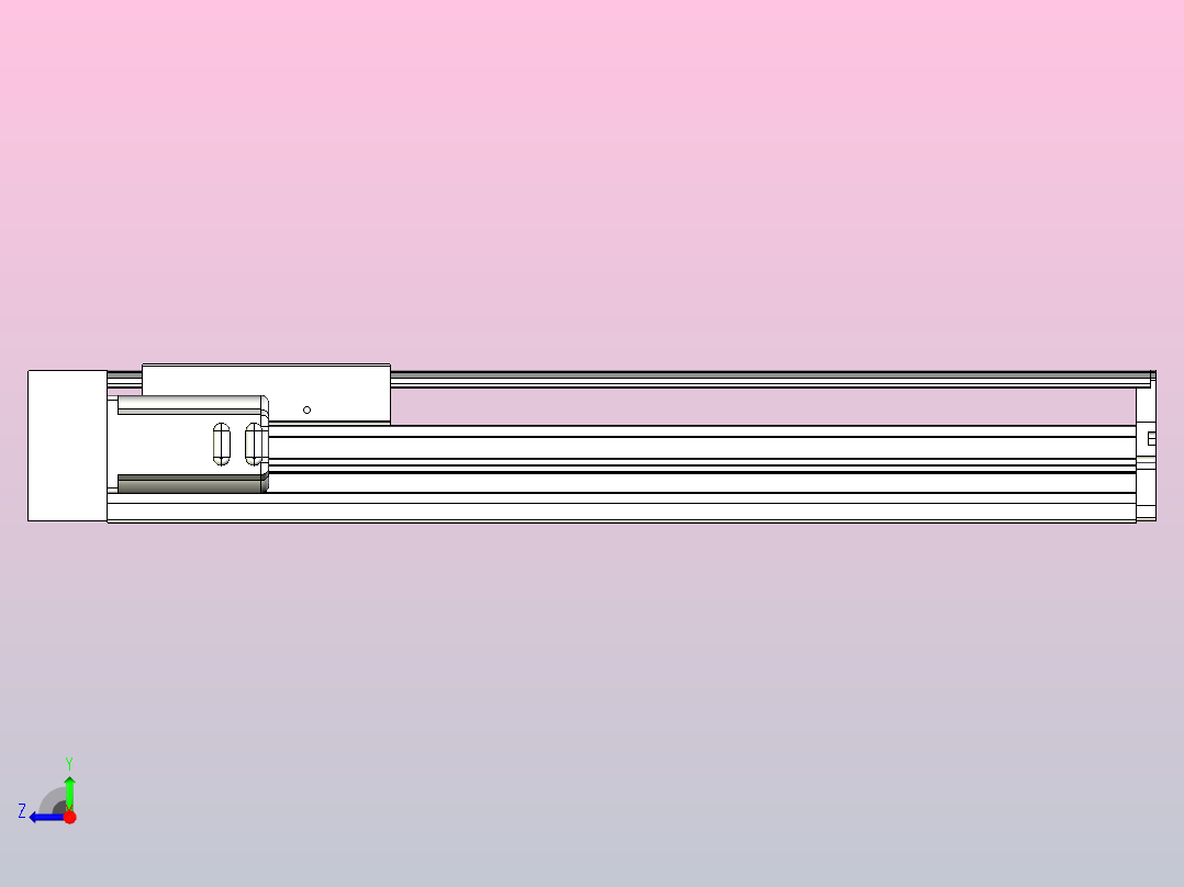 MTH17标准螺杆滑台[MTH17-L#-400-BL-P40-C3]右视图