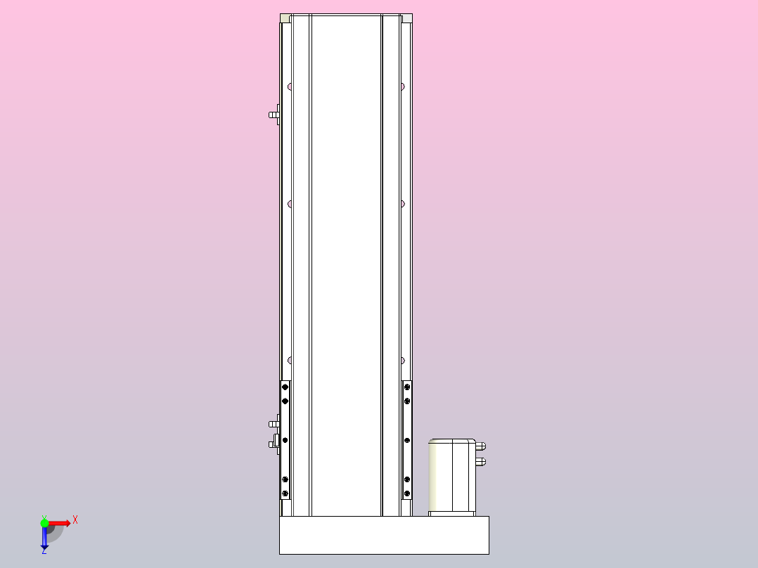 MTH17标准螺杆滑台[MTH17-L#-400-BL-P40-C3]俯视图