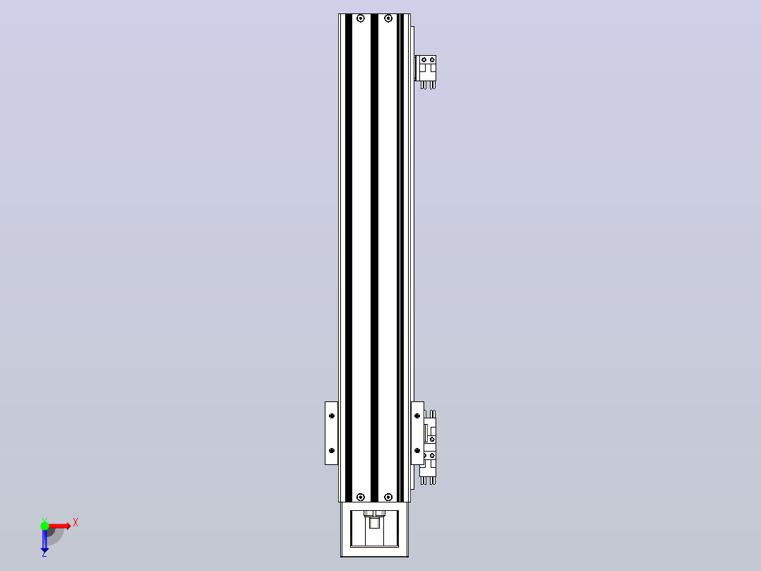 KK60-400A1-F0C模组 标准A1滑座 KK60-A1-F0C 替换上银俯视图