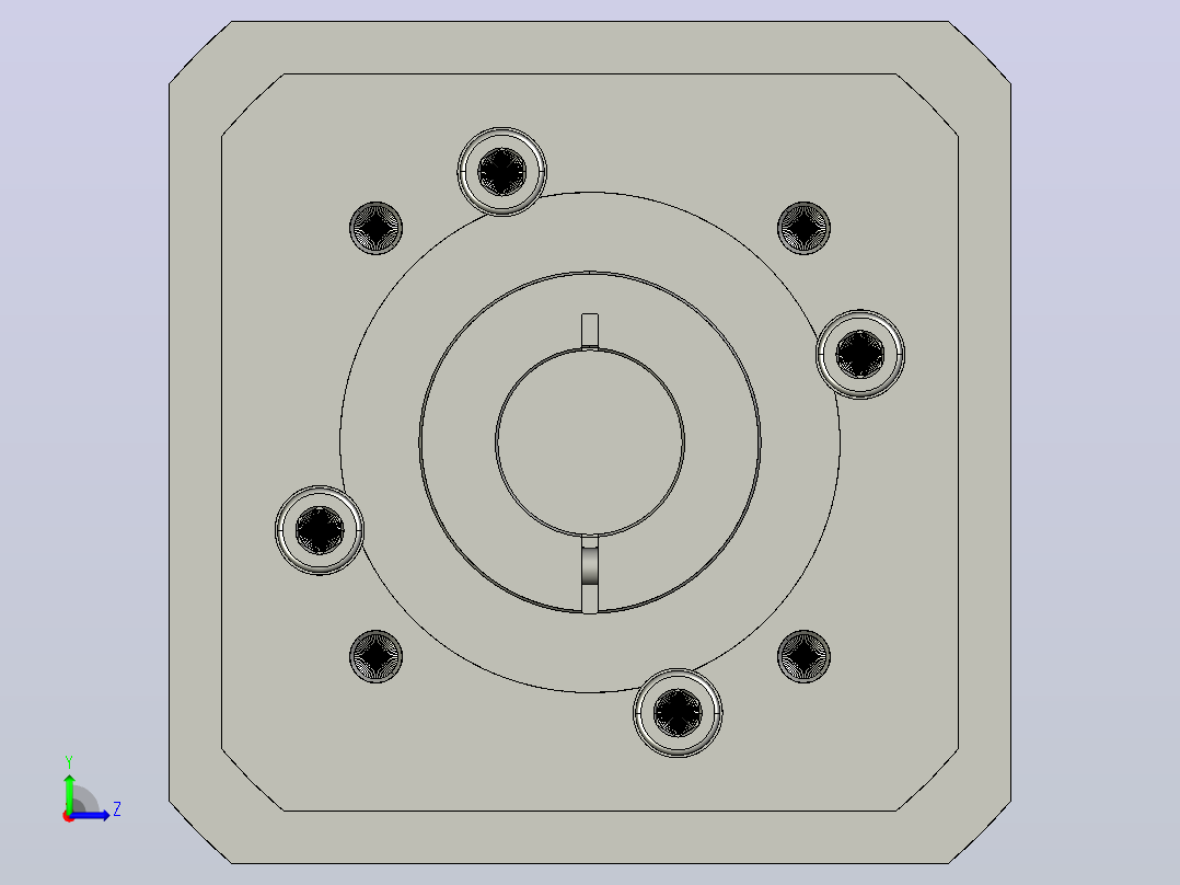 间隙减速器gearbox_gbx160005k_gbk_160_100_4_f左视图
